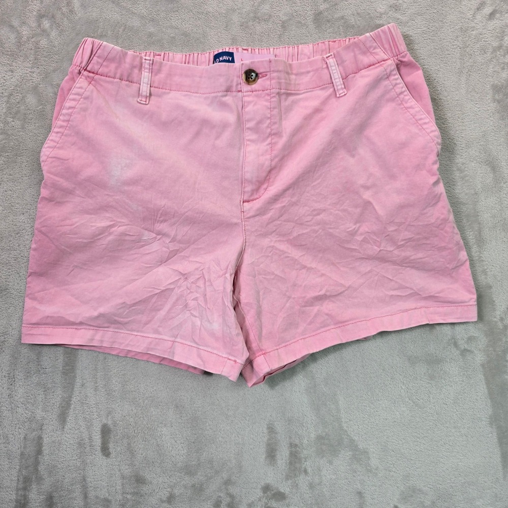 Old Navy Womens Everyday Easy Chino Shorts Pink 3in Inseam Size L 791988-03